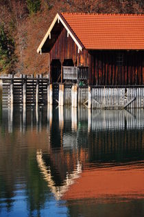 Bootshaus am Walchensee by Frank Rother