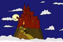 Fantasy castle in the clouds   von Linda More