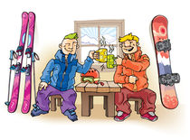 Skier and snowboarder by Oleksiy Tsuper