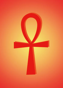Ankh silhouette  by Linda More