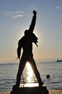 Freddie Mercury@Lake Geneva,Montreux von Paul Lindeboom