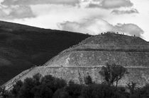 PYRAMID CLIMBERS Teotihuacan Mexico by John Mitchell