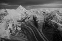 Aerial view of Alaska Range peaks at dusk by Danita Delimont