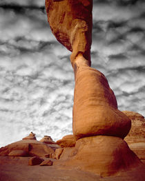 Portion of Delicate Arch against clouds by Danita Delimont