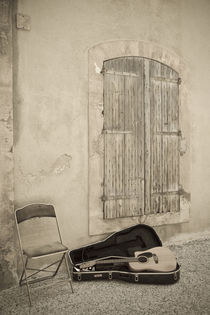 Guitar and chair by Danita Delimont