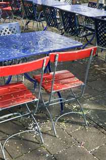 BASEL: Caafe Table & Chairs on Oberer Rhineweg von Danita Delimont