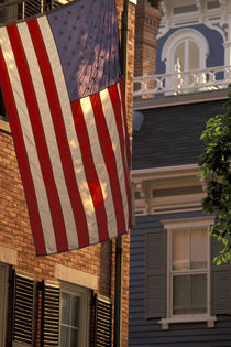 Main Street and US flag; patriotism by Danita Delimont