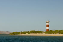 Punta Arena lighthouse on spit across from town by Danita Delimont