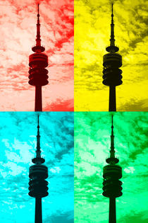 Munich television tower pop art by Falko Follert