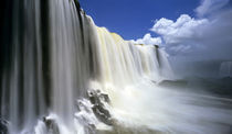 Towering Igwacu Falls drops into the Igwacu River by Danita Delimont