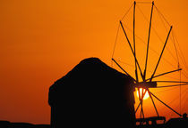 Sunrise with Mykonos windmills by Danita Delimont