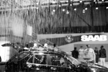 Geneva Motor Show; artificial rain at the Saab exhibit von Danita Delimont