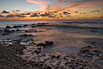 Crashing waves at sunset on the shore near George Town by Danita Delimont
