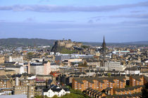 A view overlooking central Edinburgh from the hilltop Arthurs Seat by Danita Delimont