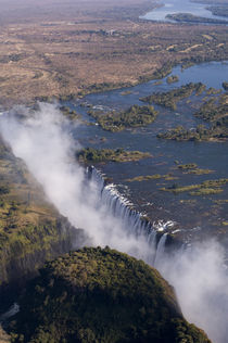Zambia - Zimbabwe border by Danita Delimont