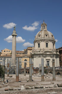 Ruins of Basilica Ulpia and Church of Santo Apostolli by Danita Delimont
