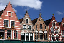 Colorful cafes that line popular town center von Danita Delimont