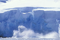 Massive wave forms as icebergs calve from tidewater glacier into Glacier Bay by Danita Delimont