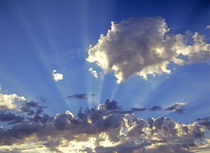 Sun rays fill the sky near Bend in Central Oregon by Danita Delimont