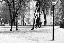 Walking in the snow by Roberto Giobbi