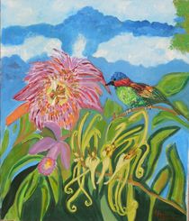 Fleur et oiseau by myriam courty