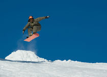 Snowboard jump by Victoria Savostianova