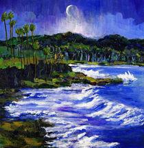 Blue Moon Over Laguna Beach by Randy Sprout