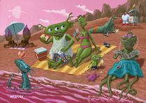 alien beach vacation by Martin  Davey