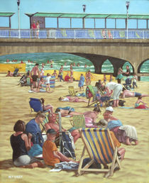 people on bournemouth beach by Martin  Davey