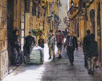 Barcelona Street Sketch by Randy Sprout