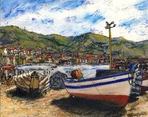 Corfu Beached Fishing Boats  by Randy Sprout