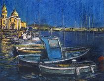 Evening Falls on Procida Fleet by Randy Sprout