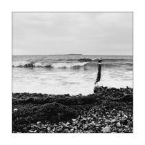 Baltic Waves picture - black and white photograph with white frame von Falko Follert