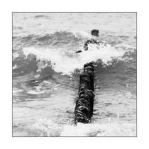 Baltic Waves picture - black and white photograph with white frame 3 by Falko Follert