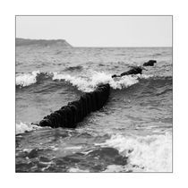 Baltic Waves picture - black and white photograph with white frame 2 by Falko Follert