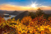Golden hour at Boyd's Gap Overlook, Cherokee National Forest, Tennessee, USA by Debra and Dave Vanderlaan