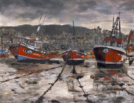 Staithes-at-low-tide