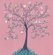 Pink Tree Of Life by Ruth Baker