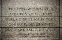 Quote of Eisenhower in Normandy American Cemetery and Memorial by RicardMN Photography