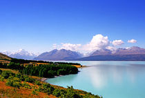 Southern Alps and Lake Pukaki South island New Zealand by Kevin W.  Smith