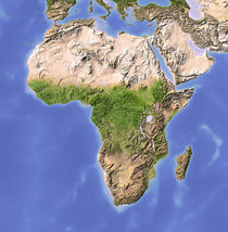 Reliefkarte Afrika by Michael Schmeling
