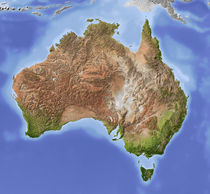 Reliefkarte Australien by Michael Schmeling