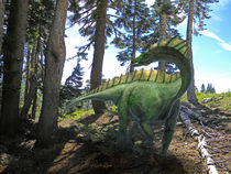 Amargosaurus In Forest by Frank Wilson by Frank Wilson