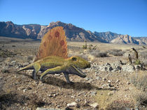 Dimetrodon In The Desert by Frank Wilson by Frank Wilson