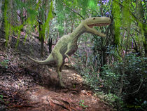 Yangchuanosaurus In Jungle - Frank Wilson by Frank Wilson