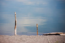 Two sticks on a beach by Michael Kloth