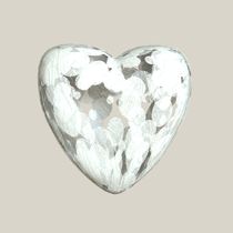 Pastel Beige - White Heart.
