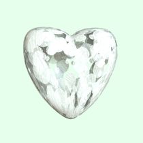 Pastel Green - White Heart by Philip Roberts