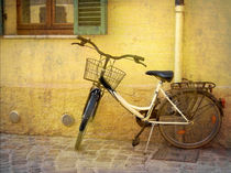 Bicycle on Yellow Wall by artskratches