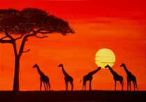 Sonnenuntergang in Afrika von Petra Koob